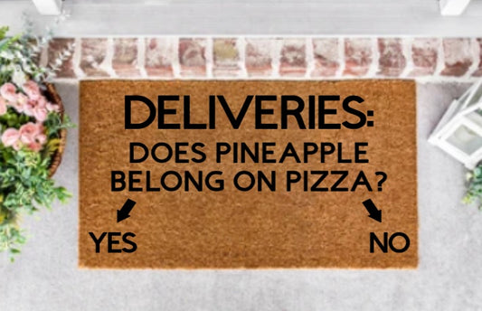 Deliveries - Pineapple Pizza Doormat