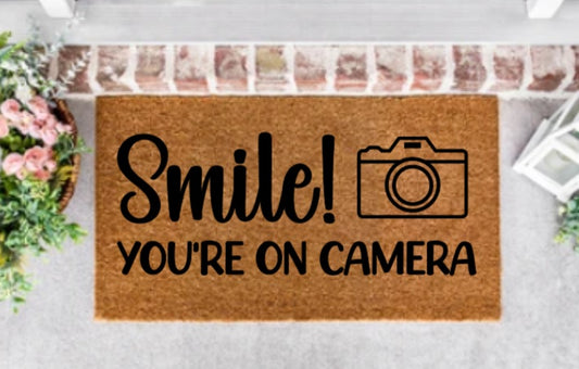 Smile You're On Camera Doormat